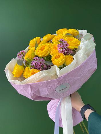 Букет Кустовые желтые розы в Новом Янкуле