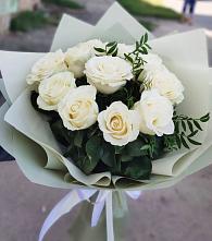 Букет Белые розы Проуд в Новом Янкуле